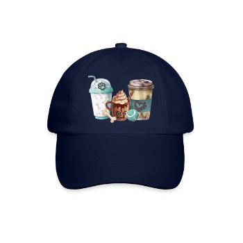 Hundemütter lieben Kaffee - Baseballkappe - Blau/Blau - Vorne