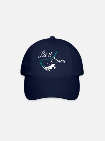 let it snow skifahrer - Baseballkappe - Blau/Blau