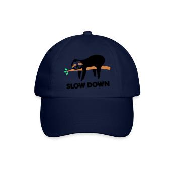 faultier slow down - Baseballkappe - Blau/Blau - Vorne
