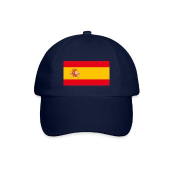 100% spanische spanische Flagge - Baseballkappe - Blau/Blau - Vorne