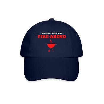 Jetzt ist aber mal Fire Abend - Baseballkappe - Blau/Blau - Vorne