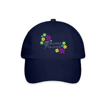 Flower Power - Baseballkappe - Blau/Blau - Vorne