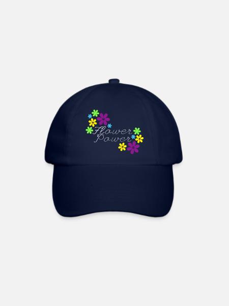 Flower Power - Baseballkappe - Blau/Blau