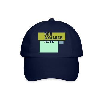 Der analoge Alte Opa Papa Vater Großvater Technik - Baseballkappe - Blau/Blau - Vorne