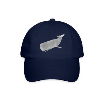 Pottwal, Wal, Walfisch - Baseballkappe - Blau/Blau - Vorne