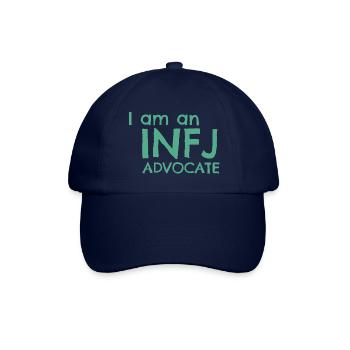 16 Persönlichkeiten - INFJ Advocate - Baseballkappe - Blau/Blau - Vorne