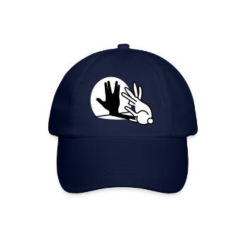 Kaninche Schatten Hand Vulkanischer Gruß trekkie - Baseballkappe - Blau/Blau - Vorne