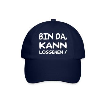 Bin Da Kann Losgehen - Baseballkappe - Blau/Blau - Vorne
