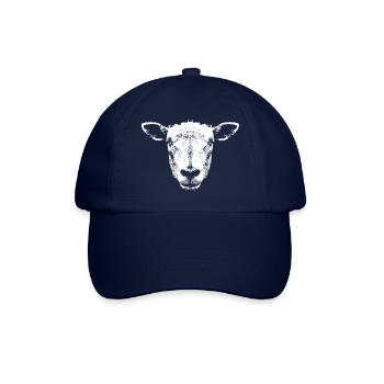 Schaf / Lamm / Kopf - Baseballkappe - Blau/Blau - Vorne