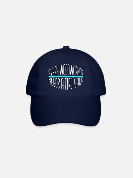 carpenter funny chop wood apprentice quote - Baseballkappe - Blau/Blau