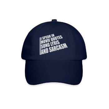 speak lyrics and sarcasm - Baseballkappe - Blau/Blau - Vorne
