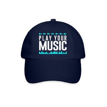 Spiel deine Musik, Play your Music - Baseballkappe - Blau/Blau - Vorne