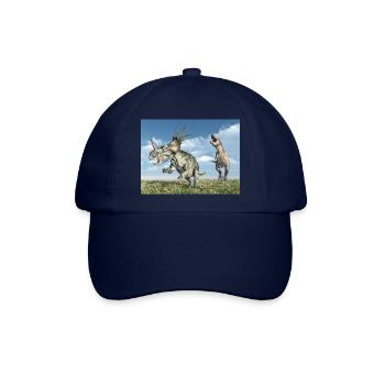 Tyrannosaurus Rex und Styracosaurus - Baseballkappe - Blau/Blau - Vorne