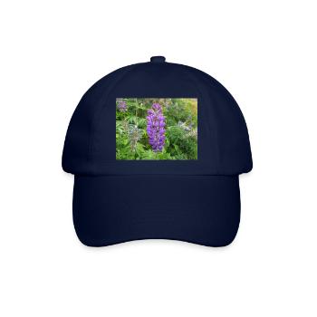 wilde mehrjährige Lupine auch Sonnenuhrlupine - Baseballkappe - Blau/Blau - Vorne