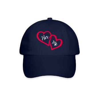 Herzen, die mit ihr und mir verbunden sind - Baseballkappe - Blau/Blau - Vorne