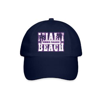 Neon Anime Retro Vintage Cool Pink NGE - Baseballkappe - Blau/Blau - Vorne
