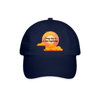 Ein neuer Tag ist aufgehende inspirierende aufgehende Sonne - Baseballkappe - Blau/Blau - Vorne