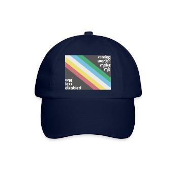 Das Anstarren macht mich nicht weniger behindert Pride-Flagge - Baseballkappe - Blau/Blau - Vorne