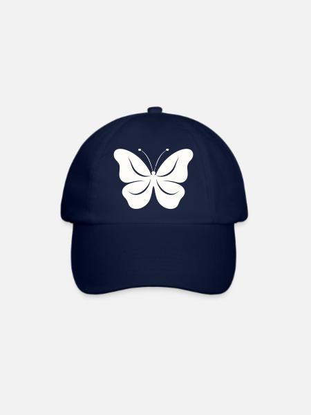 Der einfache Schmetterling - Baseballkappe - Blau/Blau