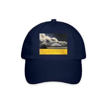 Rabsfeld vor Gewitterwolken - Baseballkappe - Blau/Blau - Vorne
