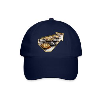 crypto geld ,adjusted for coin - Baseballkappe - Blau/Blau - Vorne