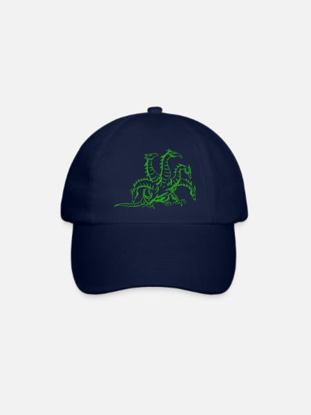 drache hydra - Baseballkappe - Blau/Blau