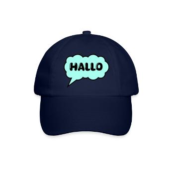 sprechblase hallo - Baseballkappe - Blau/Blau - Vorne