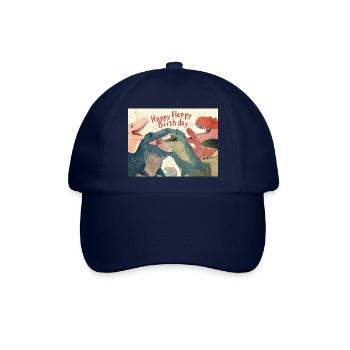 Happy Birthday Dinosaurs - Baseballkappe - Blau/Blau - Vorne