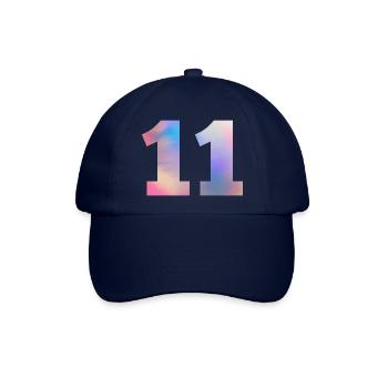 Bunte Zahl 11 - Baseballkappe - Blau/Blau - Vorne