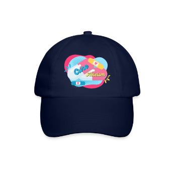 Cure Ableism bunter Hintergrund Pillen Pflaster - Baseballkappe - Blau/Blau - Vorne