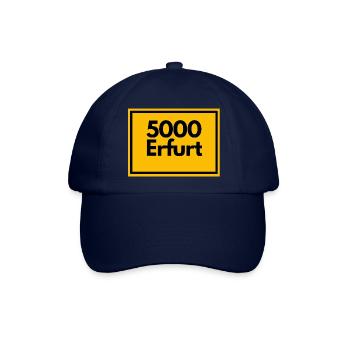 Ortsschild - damals Retro alte PLZ 5000 ERFURT - Baseballkappe - Blau/Blau - Vorne
