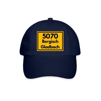 Ortsschild alte PLZ 5070 BERGISCH GLADBACHi - Baseballkappe - Blau/Blau - Vorne