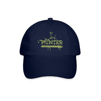 Hirsch Naturkunst Hunter Schriftzug - Baseballkappe - Blau/Blau - Vorne