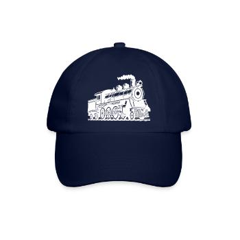 lokomotive silhouette dampflokomotive - Baseballkappe - Blau/Blau - Vorne