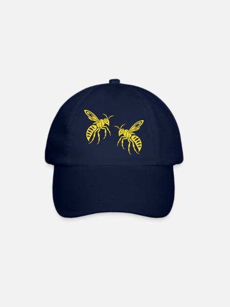 Biene Wespe - Baseballkappe - Blau/Blau