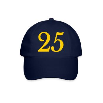 25. 25 JAHRE. 25. JUBILÄUM. 25 JAHRESJUBILÄUM. - Baseballkappe - Blau/Blau - Vorne