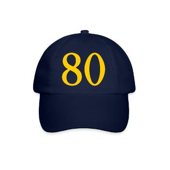 80. 80 JAHRE. 80. JUBILÄUM. 80-JAHRES-JUBILÄUM. - Baseballkappe - Blau/Blau - Vorne