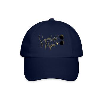 Superheld Papa - Baseballkappe - Blau/Blau - Vorne