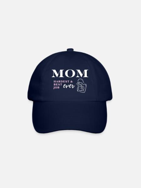 MOM hardest job ever - Baseballkappe - Blau/Blau