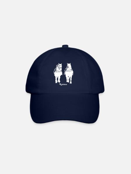 kaltblutduo_weiss - Baseballkappe - Blau/Blau