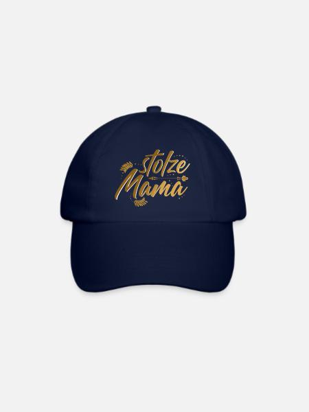Stolze Mama goldfarben - Baseballkappe - Blau/Blau