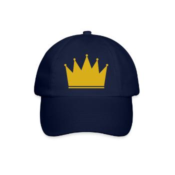 Gelbe Krone für die Königin - Baseballkappe - Blau/Blau - Vorne