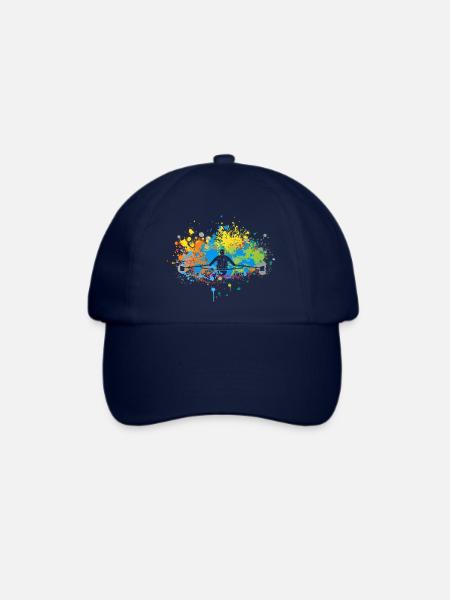 Farbkleckse Rudern - Baseballkappe - Blau/Blau