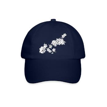 Schöne Sakura (weiß perlen) - Baseballkappe - Blau/Blau - Vorne