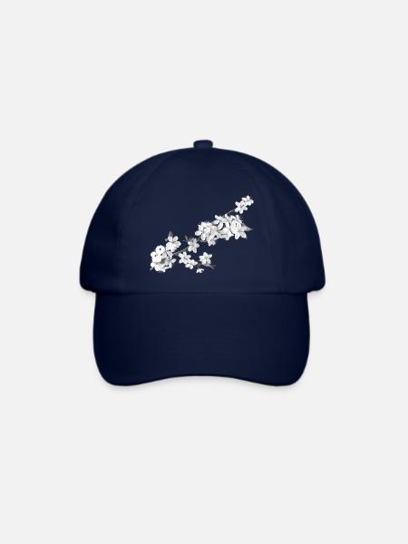 Schöne Sakura (weiß perlen) - Baseballkappe - Blau/Blau