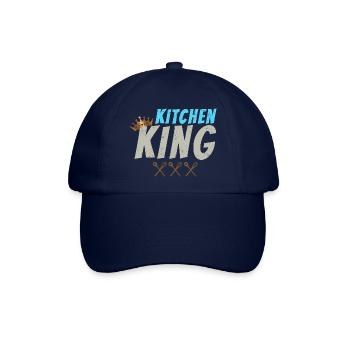 Kitchen King für vintage Köche und Hobbyköche - Baseballkappe - Blau/Blau - Vorne