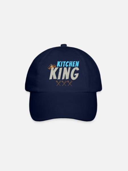 Kitchen King für vintage Köche und Hobbyköche - Baseballkappe - Blau/Blau