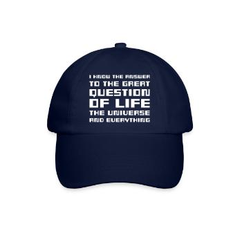 I know the answer - Hitchhiker's Guide - Baseballkappe - Blau/Blau - Vorne