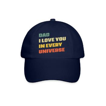 Papa, ich liebe dich in jedem Universum - Baseballkappe - Blau/Blau - Vorne