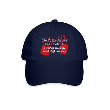 Die Toilette ist kein Tatort - Baseballkappe - Blau/Blau - Vorne